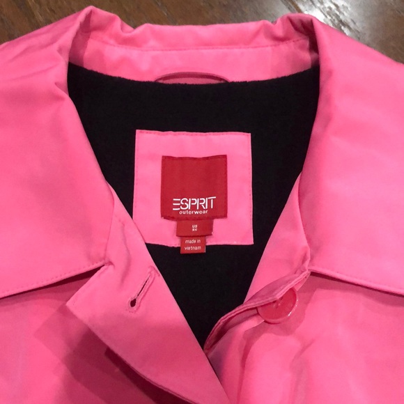 Esprit pink trench coat, fleece lined upper half - Picture 2 of 3
